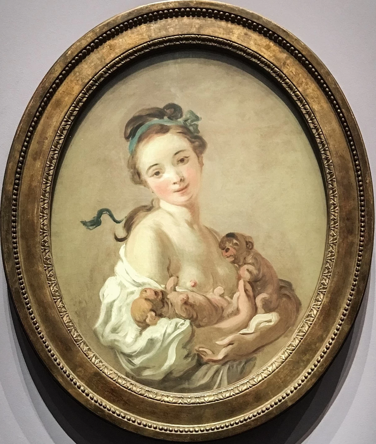 La ragazza con i cagnolini